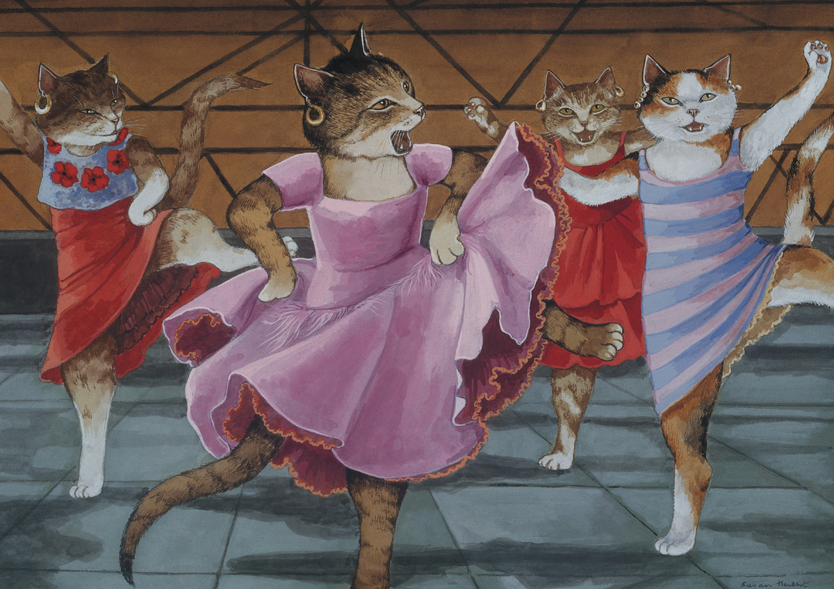 Игра dance cats. Кошки в балете Сьюзан Герберт. Кошка танцует. Коты пляшут. Коты танцы.