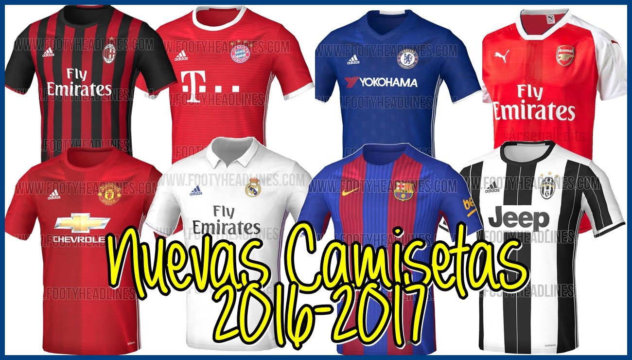 Las camisetas para 2016-17 - El Gancho